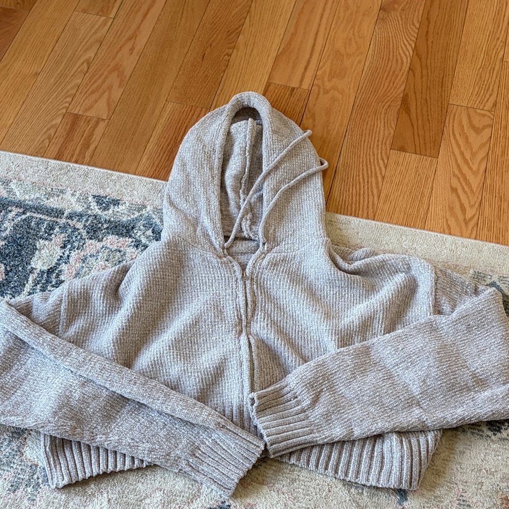 SHEIN Gray Zip-Up Hoodie